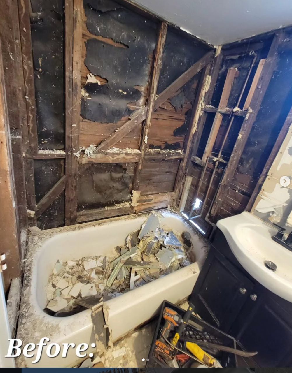Bathtub-to-Shower Conversion — before