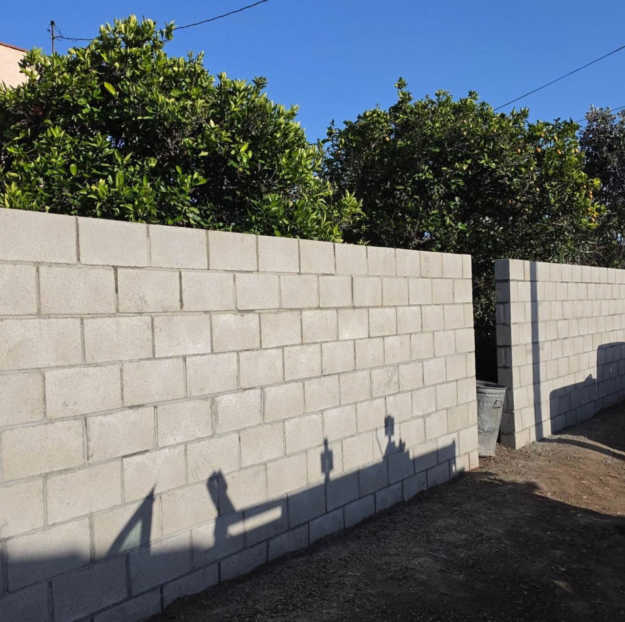 Wood Fence to Block Wall — after