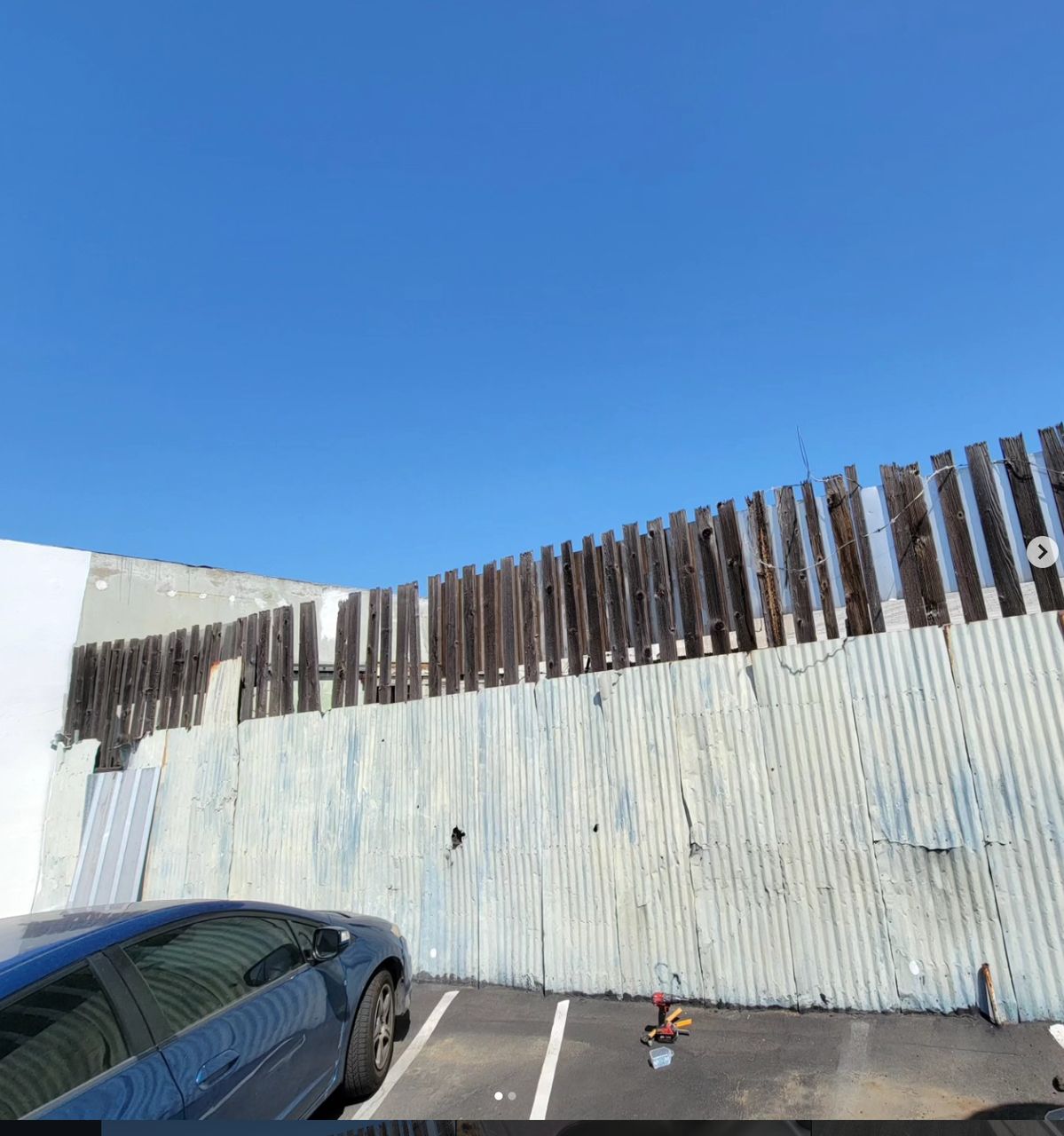 New Sheet Metal Wall — before